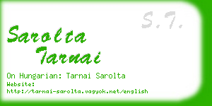 sarolta tarnai business card